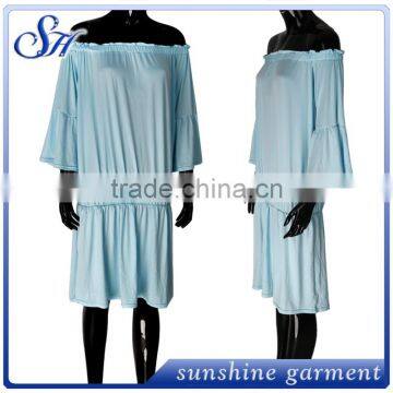 2017 Women's Tunic Short Sleeve T-Shirt Loose Dress Well Made photo-2