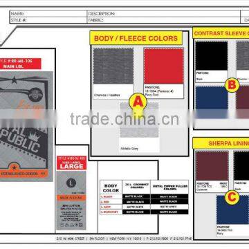 2014 Stock Mens / Big Mens Polyester Winter Sherpa Lined Fleece Jacket /coat photo-2