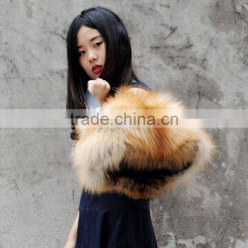 CX-H-17C Natural Colour Lady Bags Genuine Fox Fur Handbag photo-4