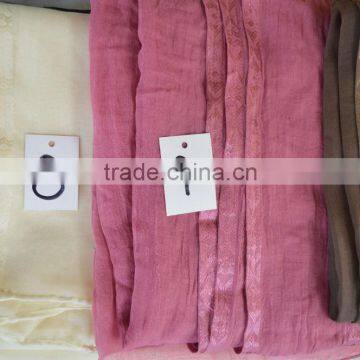 2016 Fashion Hot Arabic Duabi Lady Chiffon Plain Jacquard Floral Hijab Scarf Shawl photo-5