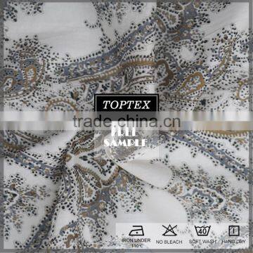 Hot Sale Weave Floral Printed Light Weight Voile Fabric photo-2