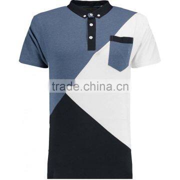 MGOO Hot Fashion Custom Designs 95% Cotton 5% Spandex Pocket Embroidery Cute Blue 180g Short Sleeves Shirts photo-2