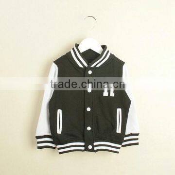 R&H breathable high quality snaps youth black wholesale childrens coats