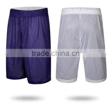 Cheap Men Mesh Blank Shorts Wholesale Double-Sides Wearing Ultra-light Breathable Basketball Shorts photo-2