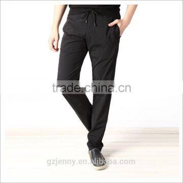 New Fashion Style Men Black Jog Trouser with Drawstring Waist Dri Fit Jogger Pants