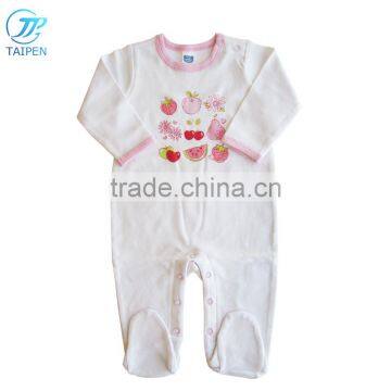 Newborn Baby Girls Bodysuit Baby Long Sleeve Clothes With Fruits Pattern Cute Baby Girl Romper