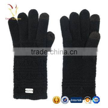 Exporter Thick Warm 100% Cashmere Hand Knitted Gloves