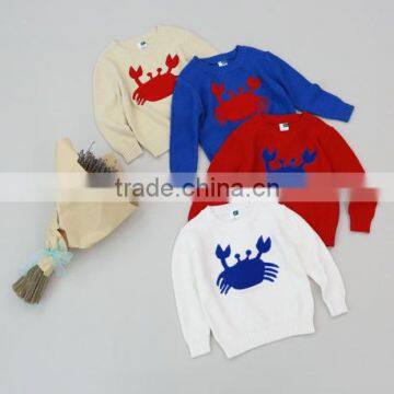 Korean Children Clothing Hand Knitted Wool Sweaters Embroidery Sweater photo-2