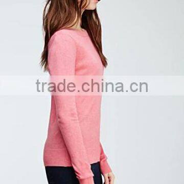 Submissive Pink Women Style Pullover Knit Sweater for Autumn photo-2