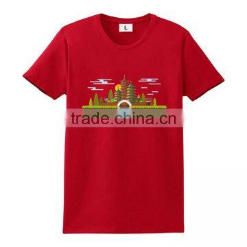 Rounded Hem 60% Cotton 40% Polyester Cheap Printing Muscle Fit t Shirt photo-2