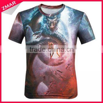 Fancy design wholesale men's 3d printing t shirt for sublimation