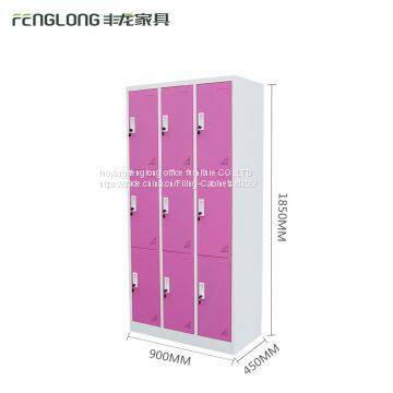 Luoyang Fenglong Cheap changing room 6 door stainless steel storage lockers metal school locker for student/gym/kids/fac