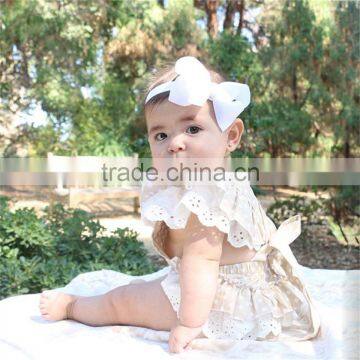 S33628W Cute Infant Kids Lace Floral Romper Baby Girls Tulle Romper Jumpsuit photo-3