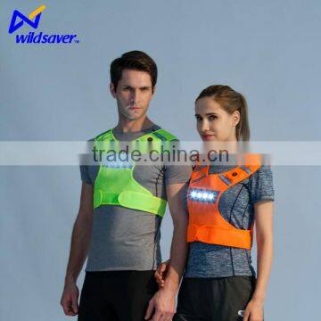 Summer thin customized color 100% polyester hi vis unisex led vest