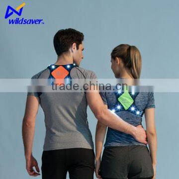 Fashion running LED flashing hi vis reflective safety vest for sporters