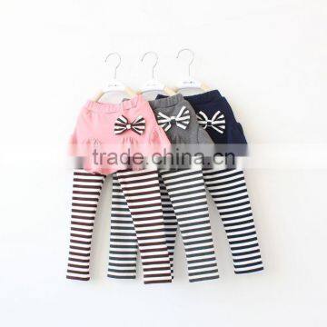 Kids Leggings Spring Girls Skirt-pants Baby Solid Cotton Stripe Girl Leggings photo-4
