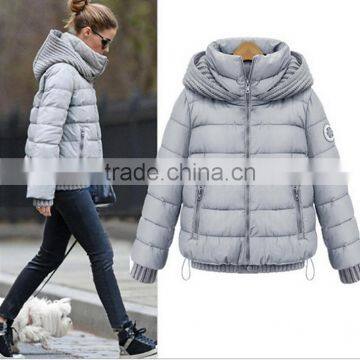 Girl jacket winter coat woman garment ladies short coat design wind coat parka jacket women shiny down