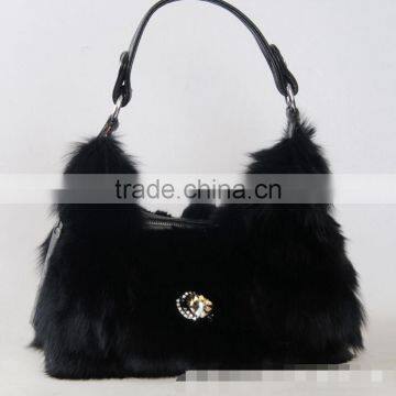 2016 New Shoulder Fashion Fur Bag / Winter Women Real Silver Fox Fur Bag photo-5
