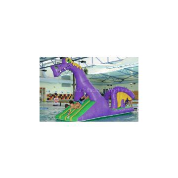 Creative Purple Dragon Water Obstacle Slide For Swimming Pool Games