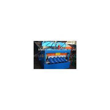 Roofing Sheet / Roof Tile Roll Forming Machine With Hydraulic Cutting System