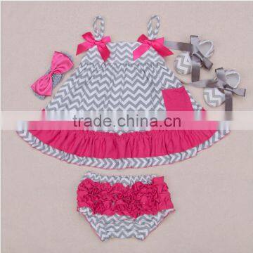 Baby Girl Infant 4pcs Clothing Sets Suit inf