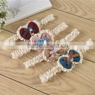 Lace Turban Bow Hairbands For Baby Girls M7043002