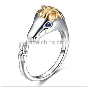 Old Chinese"Chinese Twelve Zodiac" Silver The Twelve Animal of Year Knuckle Open End Ring photo-4