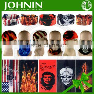 NO MOQ Promotional multifunction custom printed 25*50cm Microfiber Magic seamless bandana