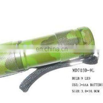 9LED fulgurite flashlight