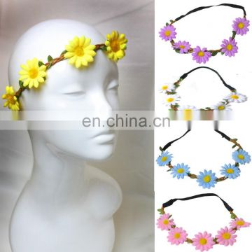 Daisy daisy flower crown headband garland hairband christening festival elastic floral hair FH2239