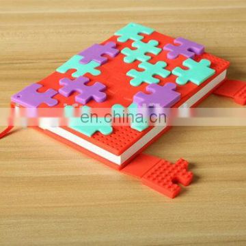 DIY color combine puzzle surface silicone notebook case