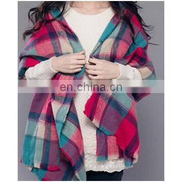 Grid Woolen Fashion Shawls Cross Printed Tartan Western Styles Women Fashion Winter Scarf Scarves