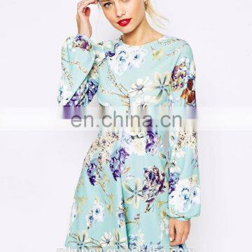Without Dress Sexy Girls Photo Women Floral Printed Patterned Skater Dress photo-4