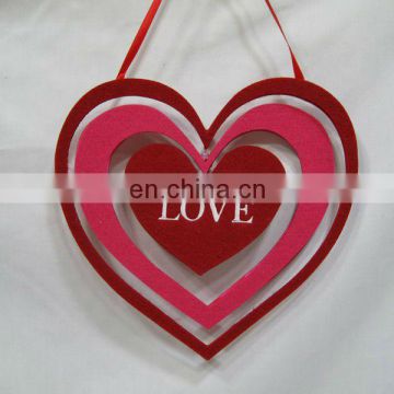 HOT! Felt decorative Christmas heart ornament