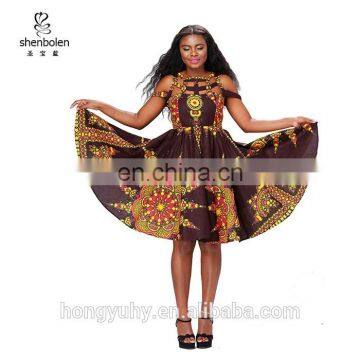 Factory Supply African dresses cotton high quality wholesale african print women dresses