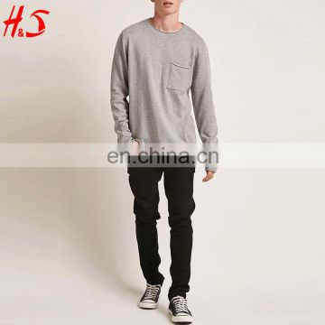 Chinese Supplier Man Raw-Cut Knit Sweater