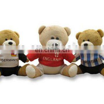 2016 New collection Football team clothes Teddy bear plush toys