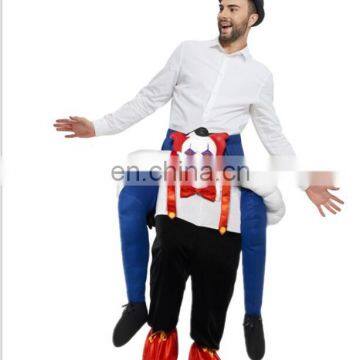 Funny Piggyback Ride On Pick Me Up Clown Costume