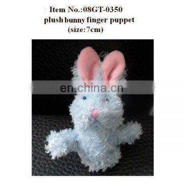 fluffy Easter plush bunny finger puppets wholsale/making finger puppet