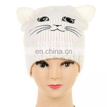 Fashion New Cheap Women Custom Cat Ears Cap Knit Beanies