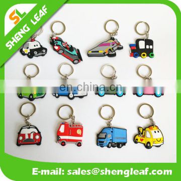 car bus rubber pvc keychains custom hot sale on website 3D one side