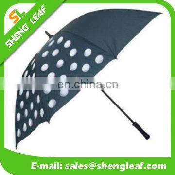 custom logo straight double layer windproof golf umbrella