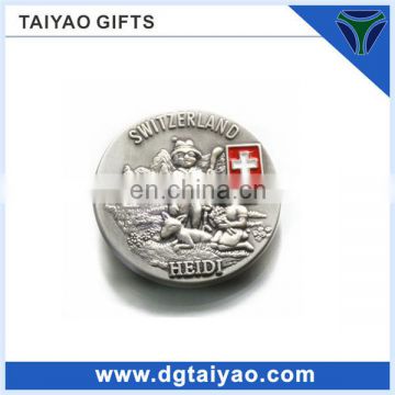 Nickel plating metal material giveaway fridge magnet for sales