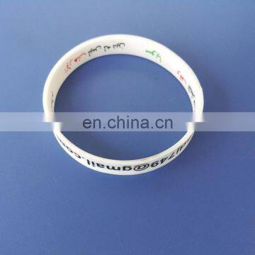 custom double side logo printed saudi arabia silicone wristbands