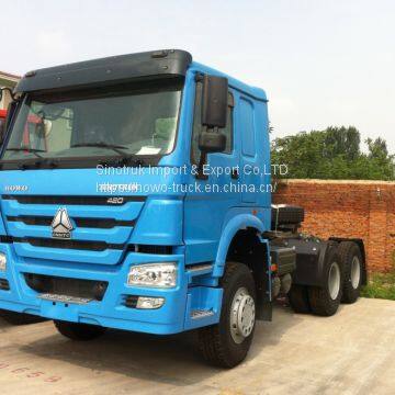 China sinotruk howo 371 6x4 tractor head for sale