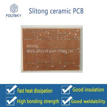 Double-Sided Gold-Plated Ceramic PCB.