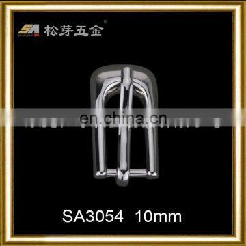 Song A Metal Silver plated High quality metal narrow width pin buckle filleted corner