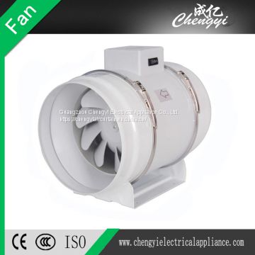 Plastic Blade Household Bathroom Round Exhaust Fan/Duct Fan