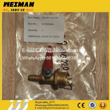 Original LG936L LG958L Wheel Loader Spare Parts 4120000066 DRAIN VALVE  VALVULA DE DREN