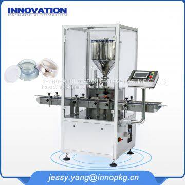 PLC control cosmetic cream automatic jars filling machine